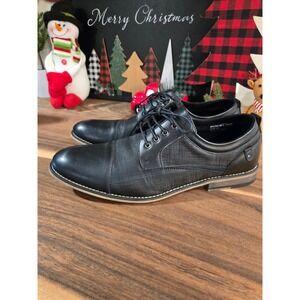 FERRO ALDO Damian Black Leather Cap Toe Oxford Dress Shoes Mens Size 11